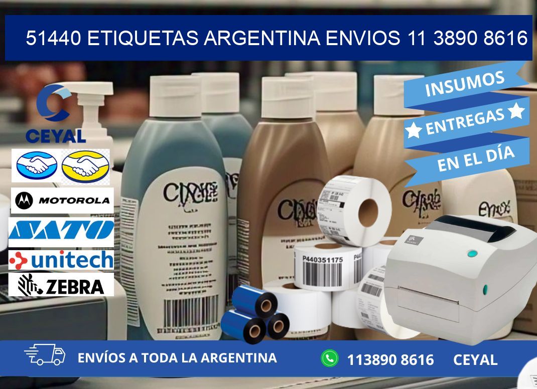 51440 ETIQUETAS ARGENTINA ENVIOS 11 3890 8616