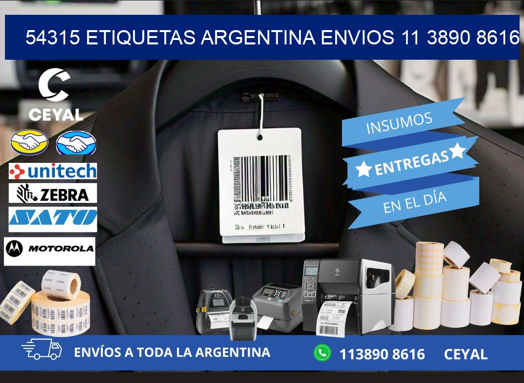 54315 ETIQUETAS ARGENTINA ENVIOS 11 3890 8616