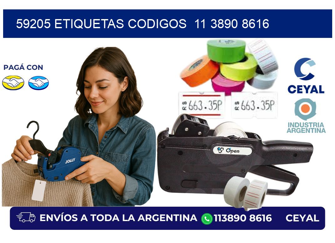 59205 ETIQUETAS CODIGOS  11 3890 8616