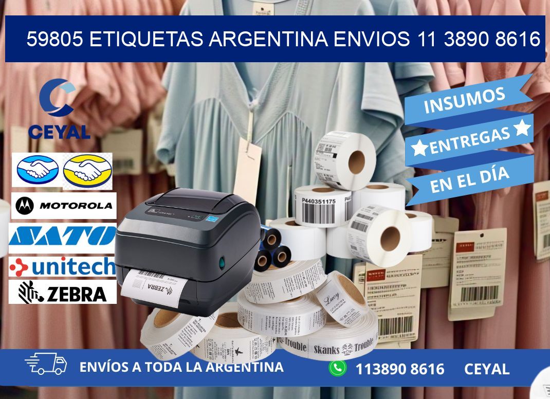 59805 ETIQUETAS ARGENTINA ENVIOS 11 3890 8616