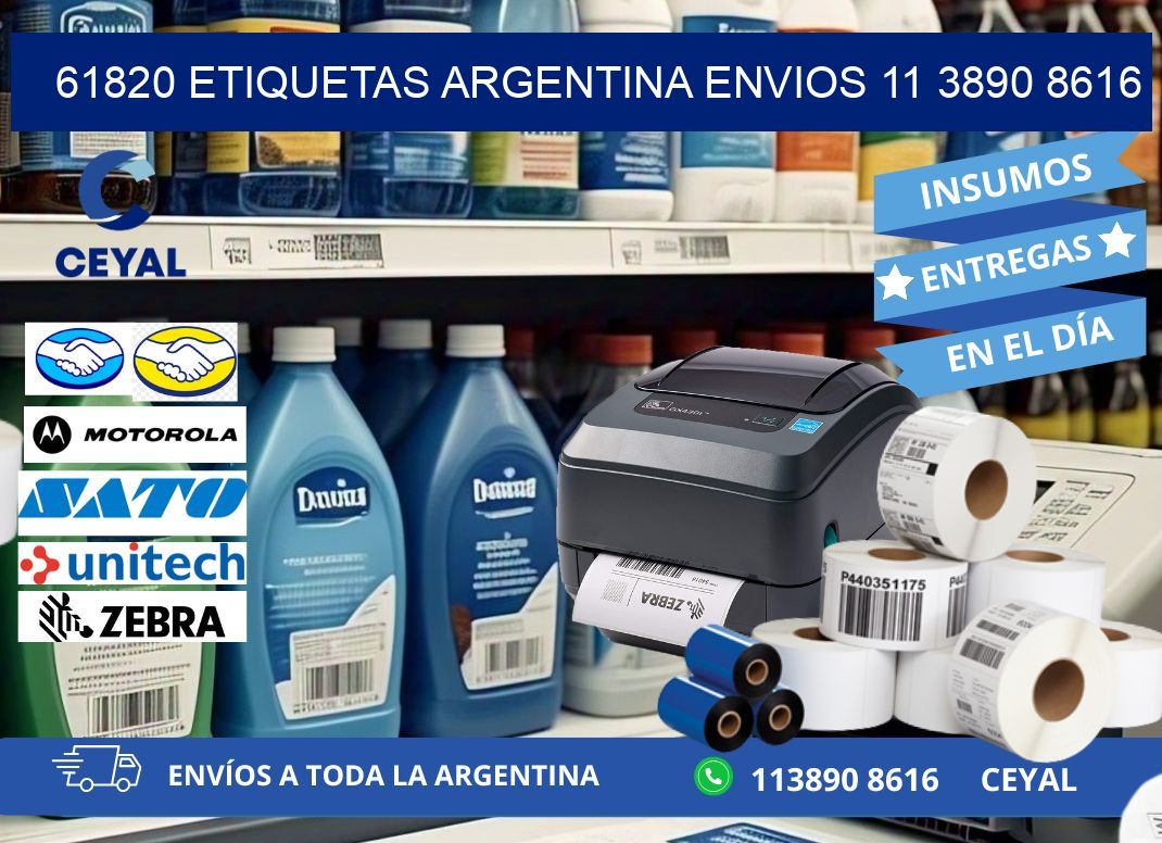 61820 ETIQUETAS ARGENTINA ENVIOS 11 3890 8616