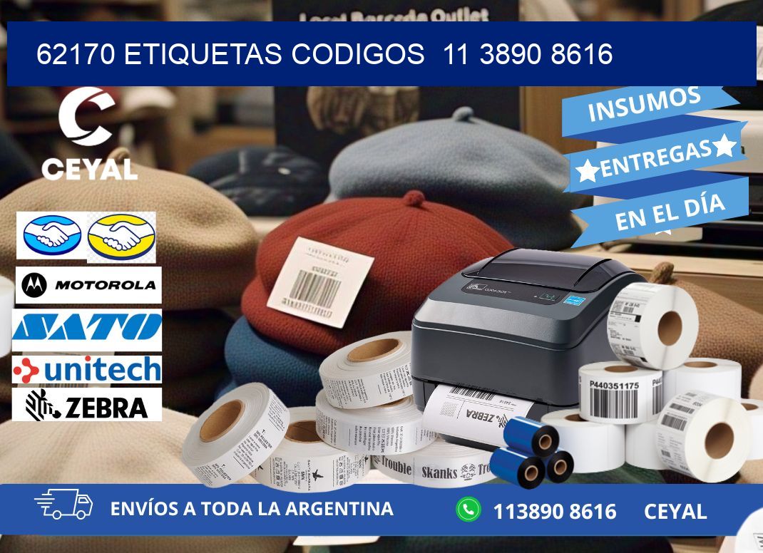 62170 ETIQUETAS CODIGOS  11 3890 8616