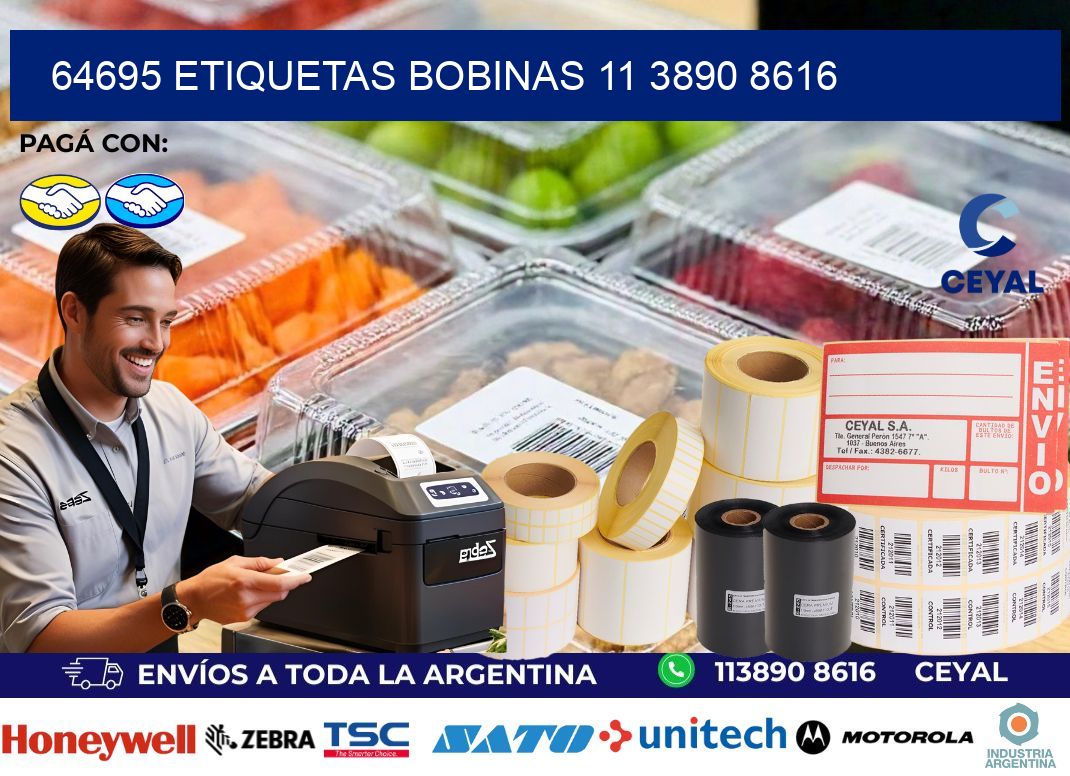 64695 ETIQUETAS BOBINAS 11 3890 8616