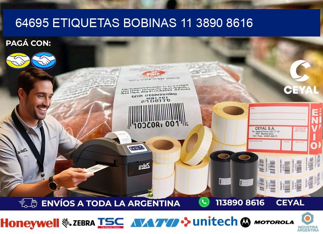 64695 ETIQUETAS BOBINAS 11 3890 8616