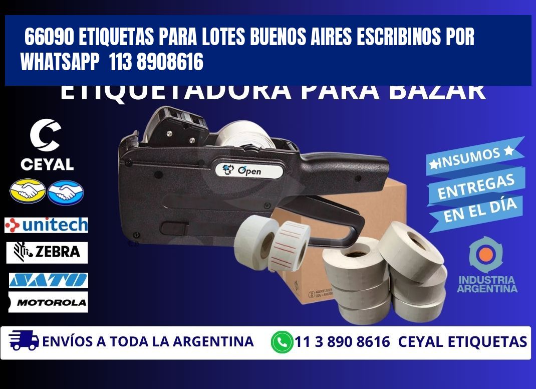 66090 ETIQUETAS PARA LOTES BUENOS AIRES ESCRIBINOS POR WHATSAPP  113 8908616