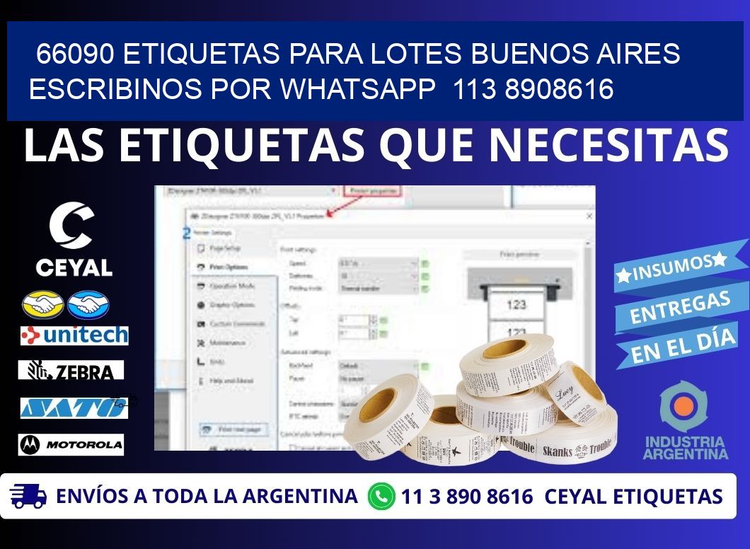 66090 ETIQUETAS PARA LOTES BUENOS AIRES ESCRIBINOS POR WHATSAPP  113 8908616