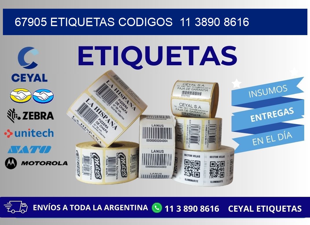 67905 ETIQUETAS CODIGOS 11 3890 8616