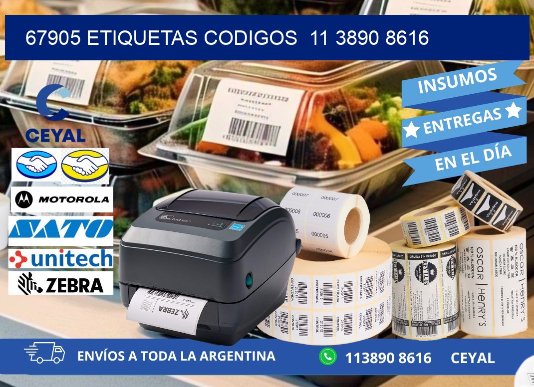 67905 ETIQUETAS CODIGOS  11 3890 8616