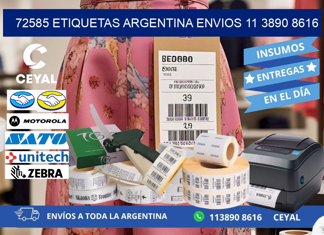 72585 ETIQUETAS ARGENTINA ENVIOS 11 3890 8616