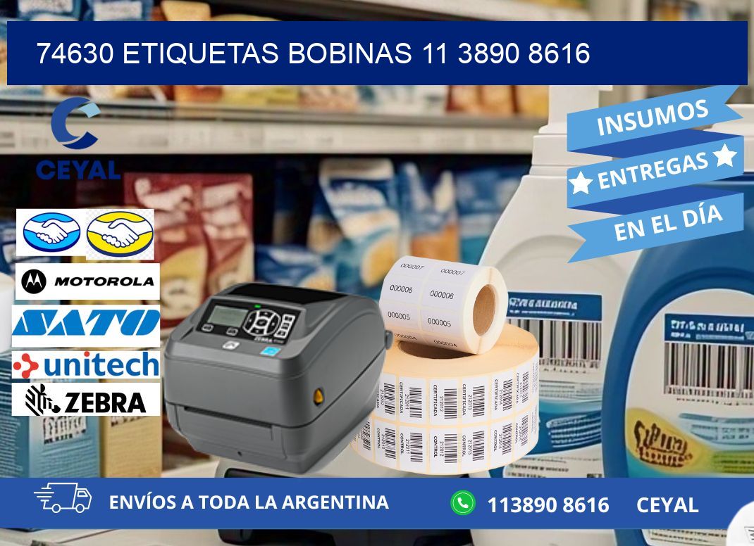 74630 ETIQUETAS BOBINAS 11 3890 8616