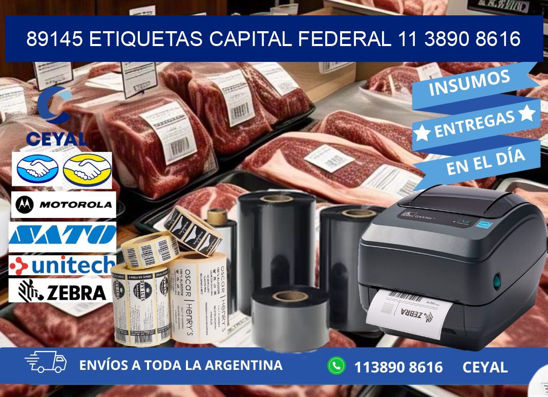89145 ETIQUETAS CAPITAL FEDERAL 11 3890 8616