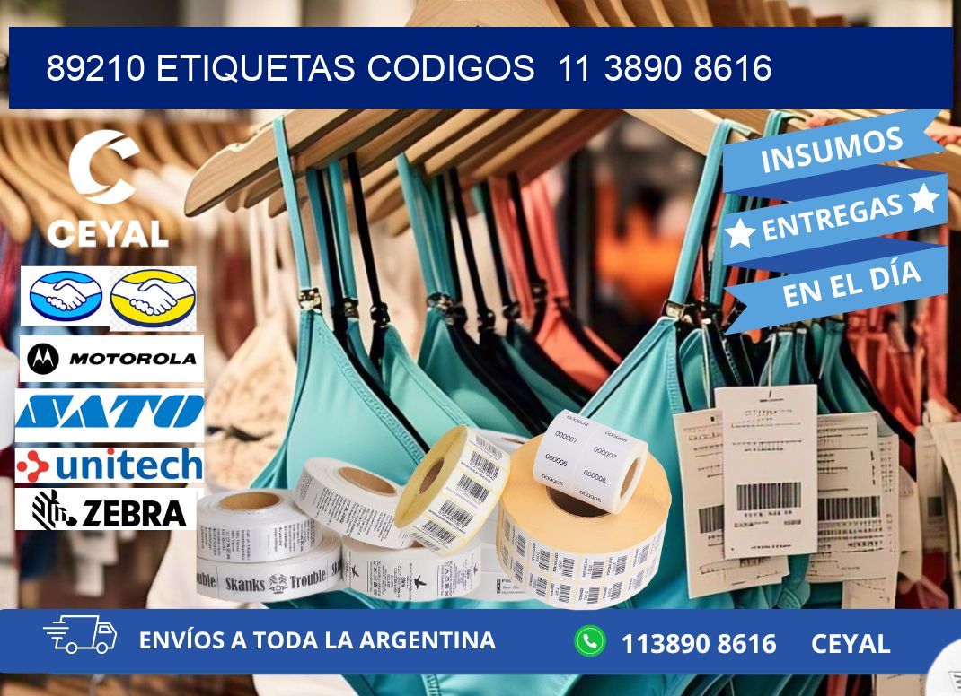 89210 ETIQUETAS CODIGOS  11 3890 8616