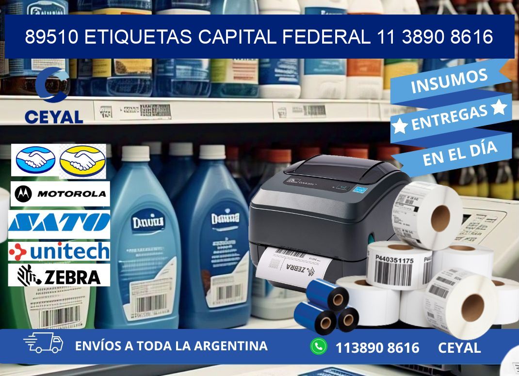 89510 ETIQUETAS CAPITAL FEDERAL 11 3890 8616