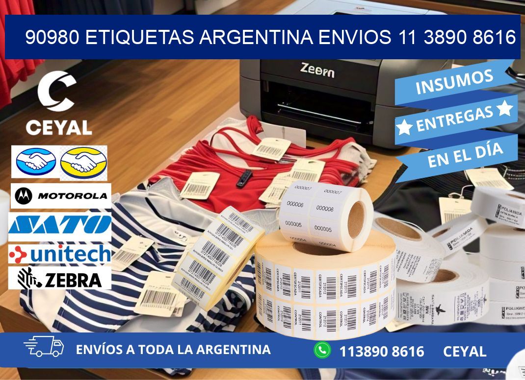 90980 ETIQUETAS ARGENTINA ENVIOS 11 3890 8616