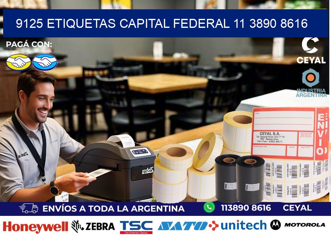 9125 ETIQUETAS CAPITAL FEDERAL 11 3890 8616