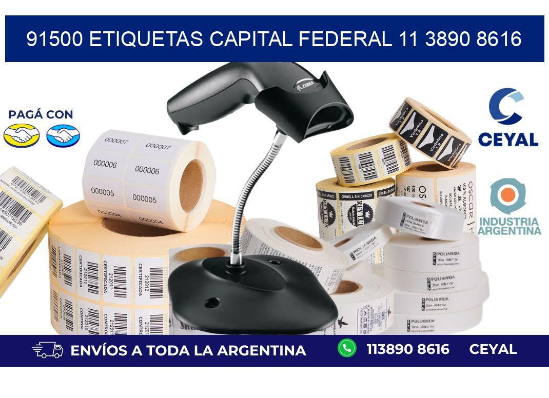 91500 ETIQUETAS CAPITAL FEDERAL 11 3890 8616