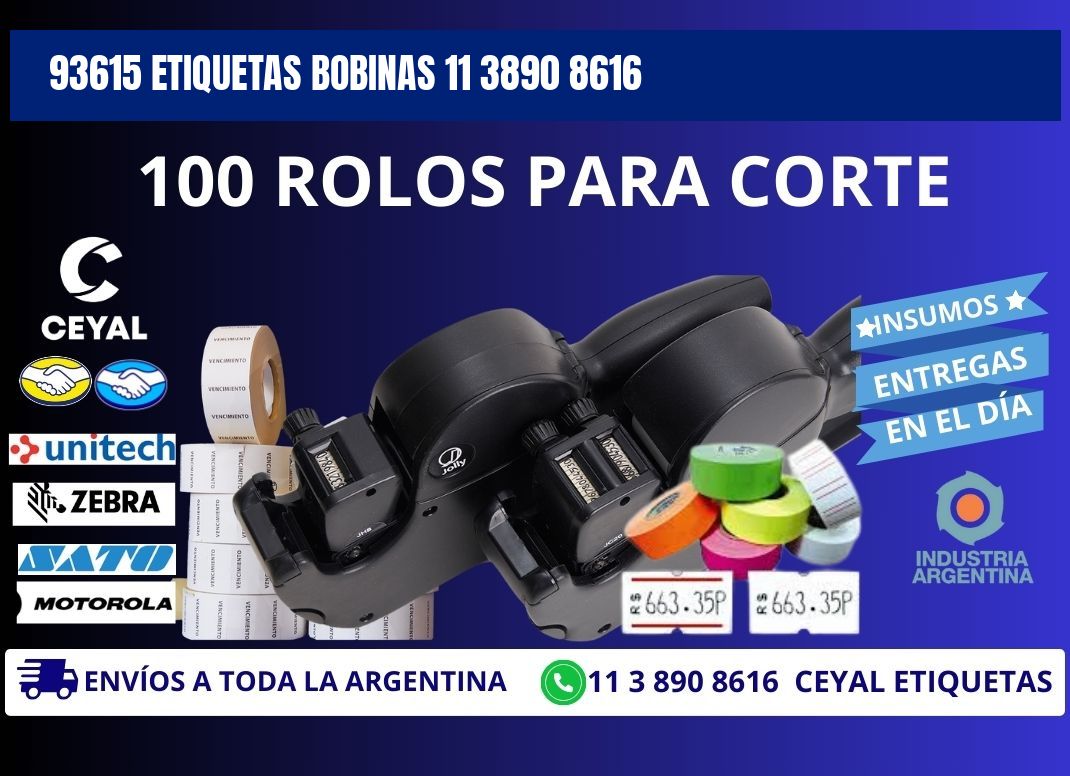 93615 ETIQUETAS BOBINAS 11 3890 8616