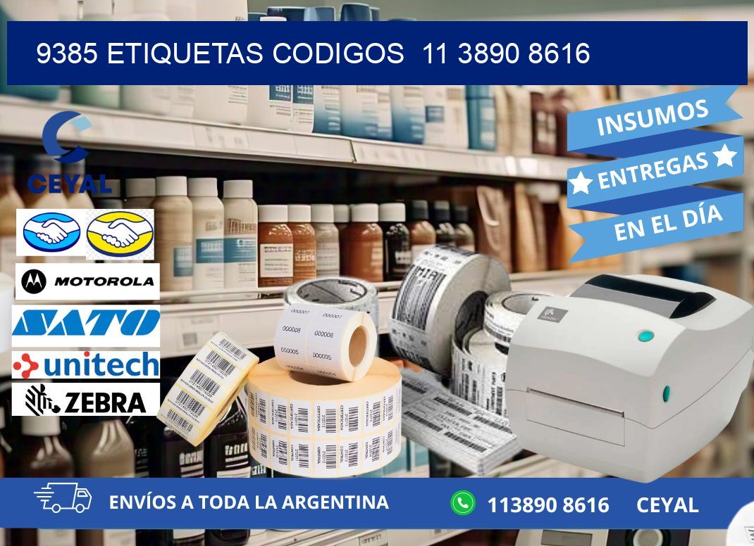 9385 ETIQUETAS CODIGOS  11 3890 8616