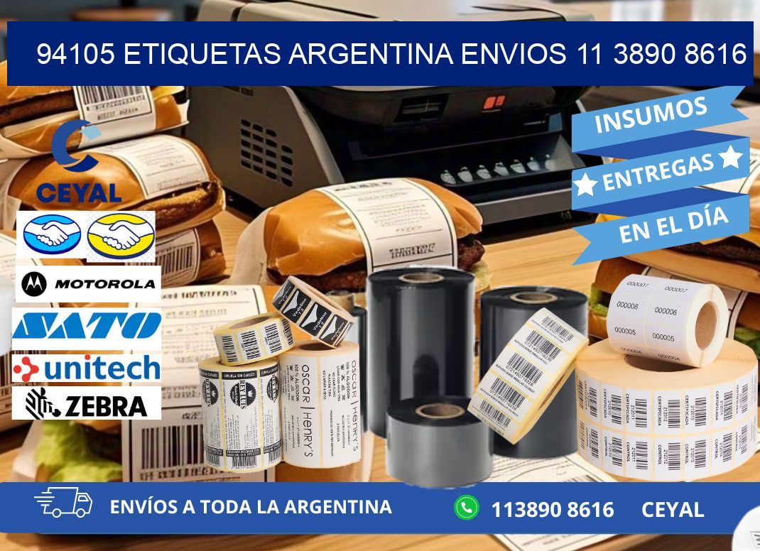94105 ETIQUETAS ARGENTINA ENVIOS 11 3890 8616