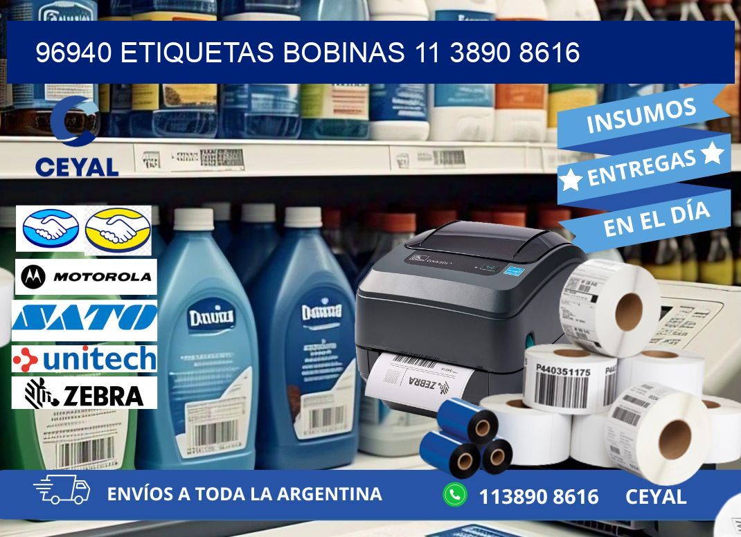 96940 ETIQUETAS BOBINAS 11 3890 8616