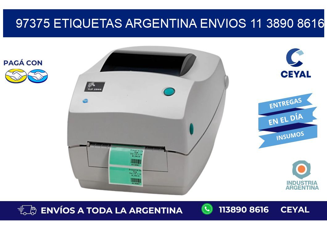 97375 ETIQUETAS ARGENTINA ENVIOS 11 3890 8616