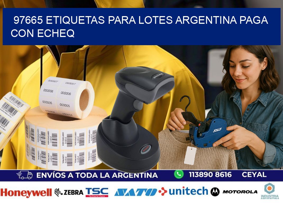 97665 ETIQUETAS PARA LOTES ARGENTINA PAGA CON ECHEQ