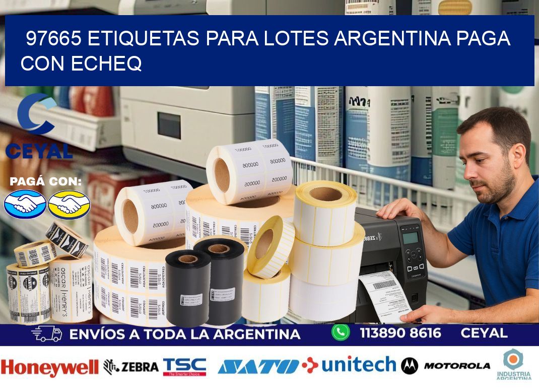97665 ETIQUETAS PARA LOTES ARGENTINA PAGA CON ECHEQ