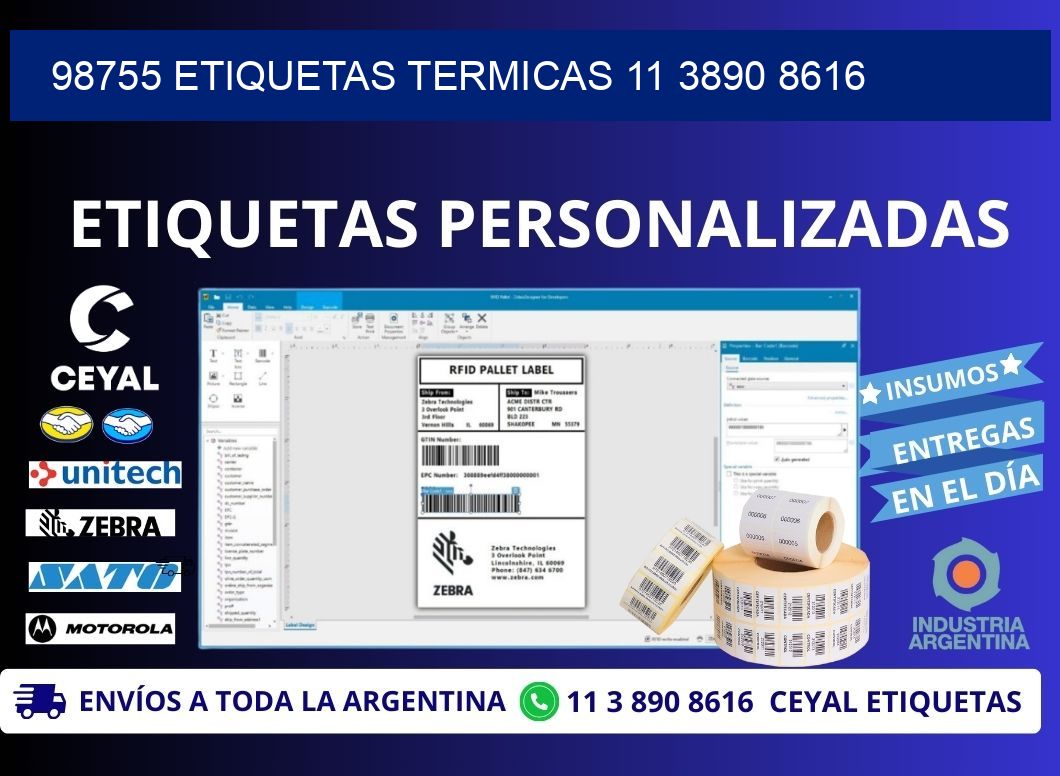98755 ETIQUETAS TERMICAS 11 3890 8616