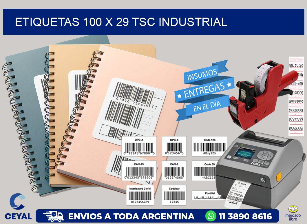 ETIQUETAS 100 x 29 TSC INDUSTRIAL