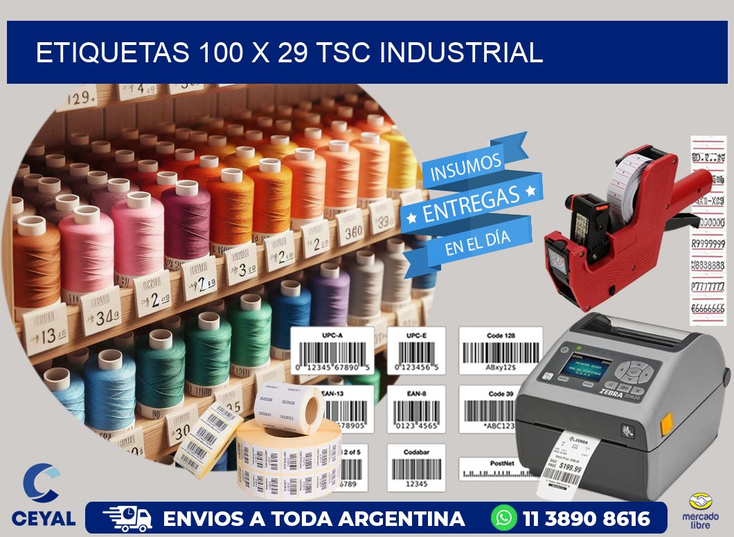 ETIQUETAS 100 x 29 TSC INDUSTRIAL