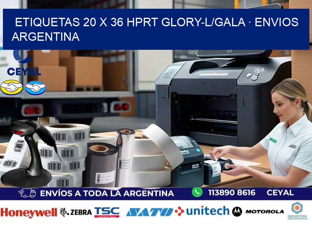 ETIQUETAS 20 x 36 HPRT GLORY-L/GALA · ENVIOS ARGENTINA