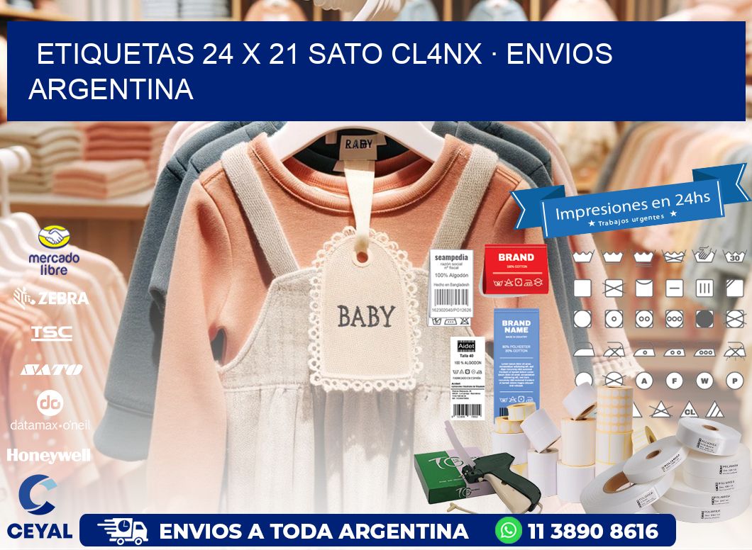 ETIQUETAS 24 x 21 SATO CL4NX · ENVIOS ARGENTINA