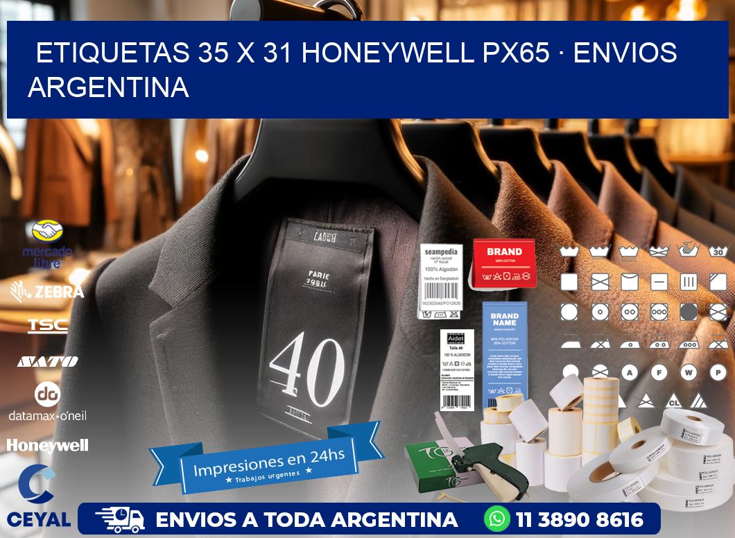 ETIQUETAS 35 x 31 HONEYWELL PX65 · ENVIOS ARGENTINA