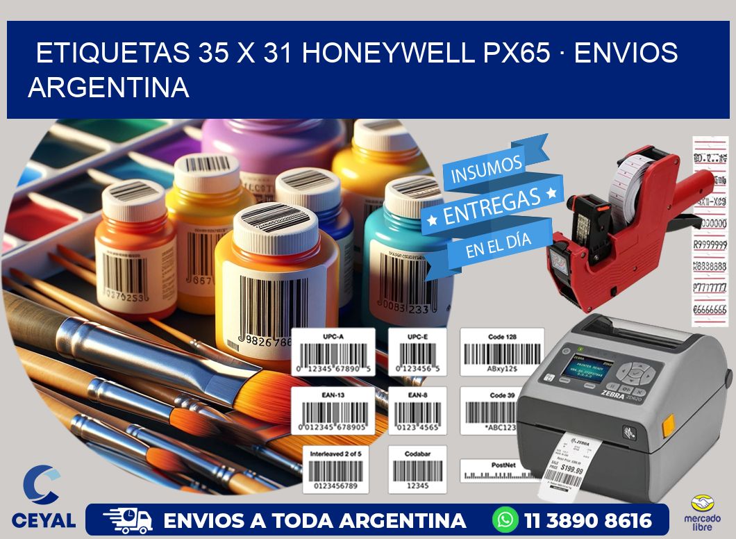 ETIQUETAS 35 x 31 HONEYWELL PX65 · ENVIOS ARGENTINA