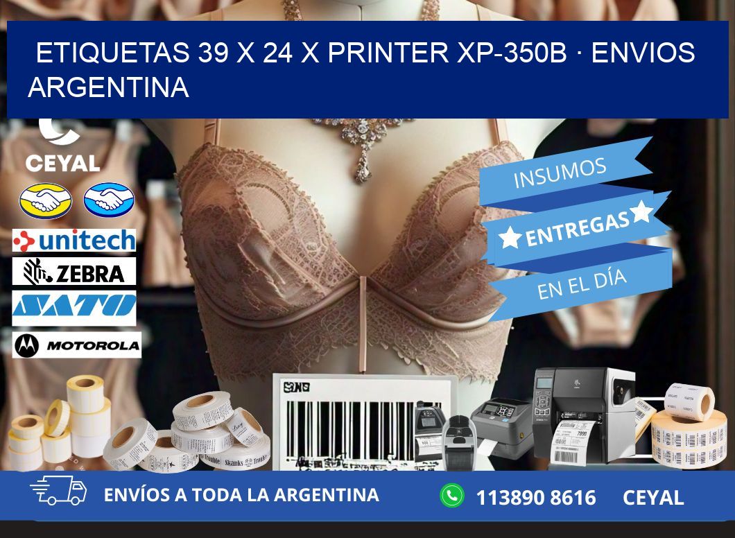 ETIQUETAS 39 x 24 X PRINTER XP-350B · ENVIOS ARGENTINA