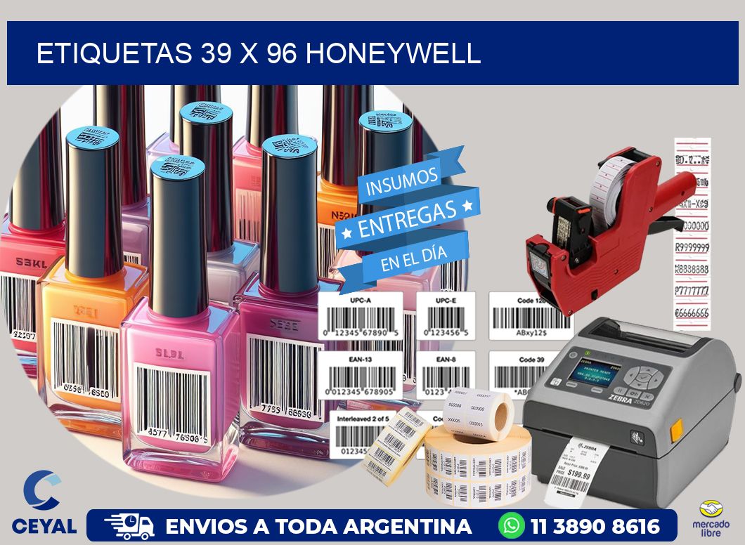 ETIQUETAS 39 x 96 HONEYWELL