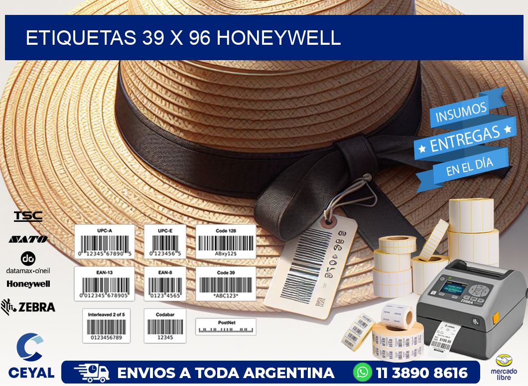 ETIQUETAS 39 x 96 HONEYWELL