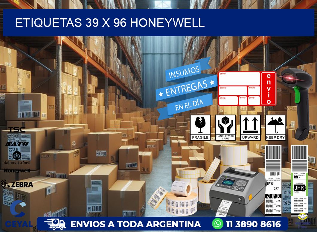 ETIQUETAS 39 x 96 HONEYWELL