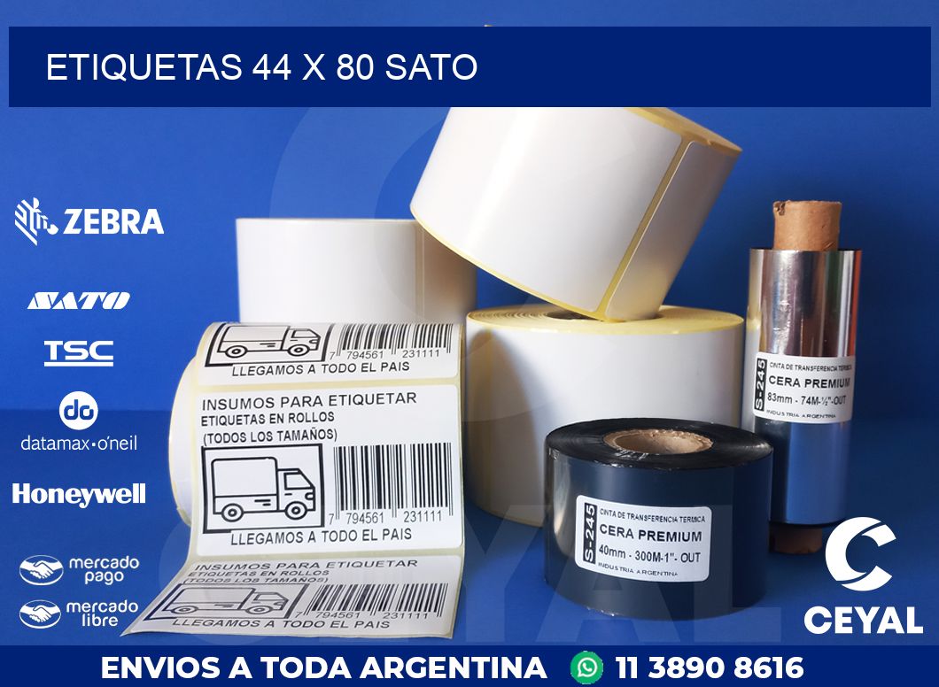 ETIQUETAS 44 x 80 SATO