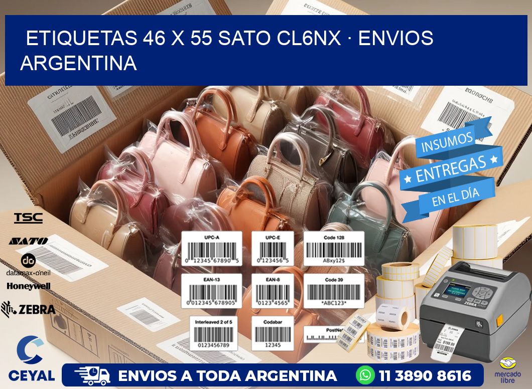 ETIQUETAS 46 x 55 SATO CL6NX · ENVIOS ARGENTINA