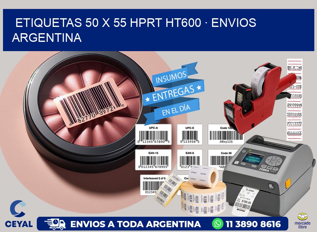 ETIQUETAS 50 x 55 HPRT HT600 · ENVIOS ARGENTINA