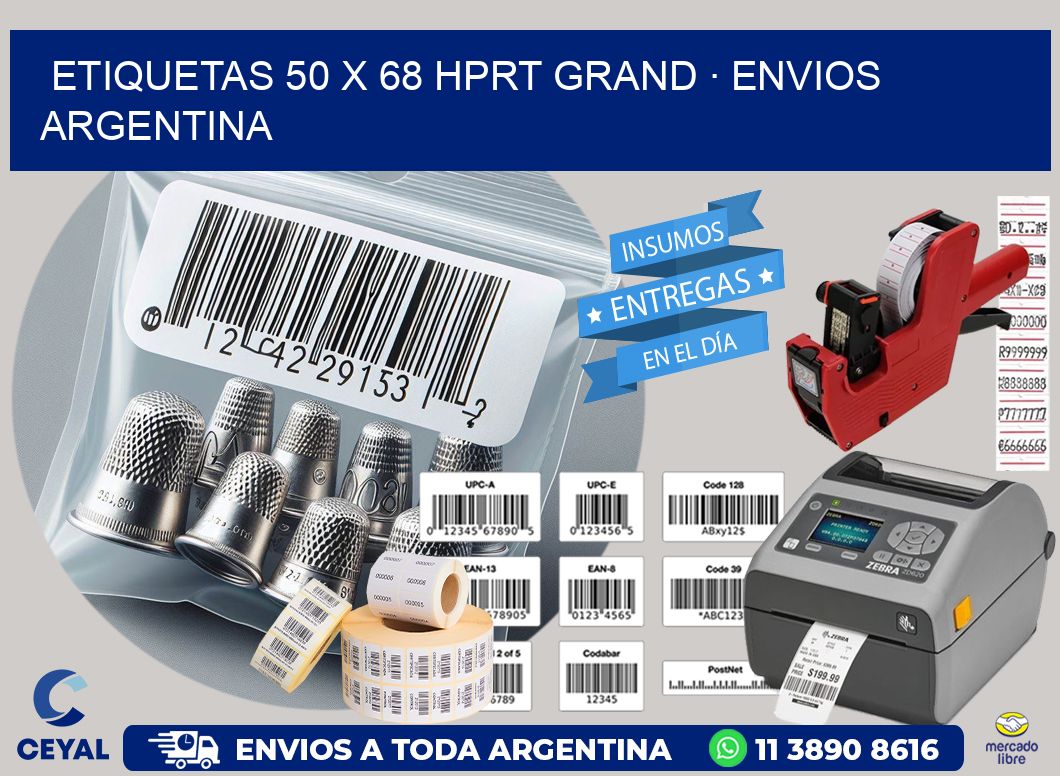 ETIQUETAS 50 x 68 HPRT GRAND · ENVIOS ARGENTINA