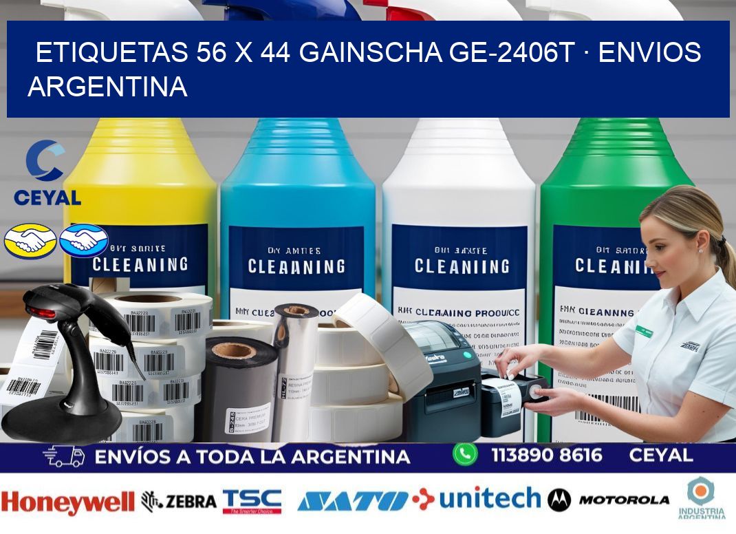 ETIQUETAS 56 x 44 GAINSCHA GE-2406T · ENVIOS ARGENTINA
