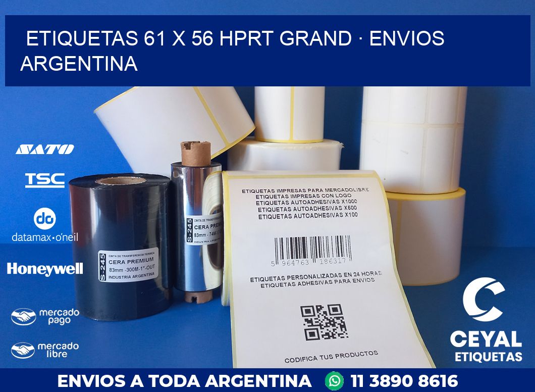 ETIQUETAS 61 x 56 HPRT GRAND · ENVIOS ARGENTINA