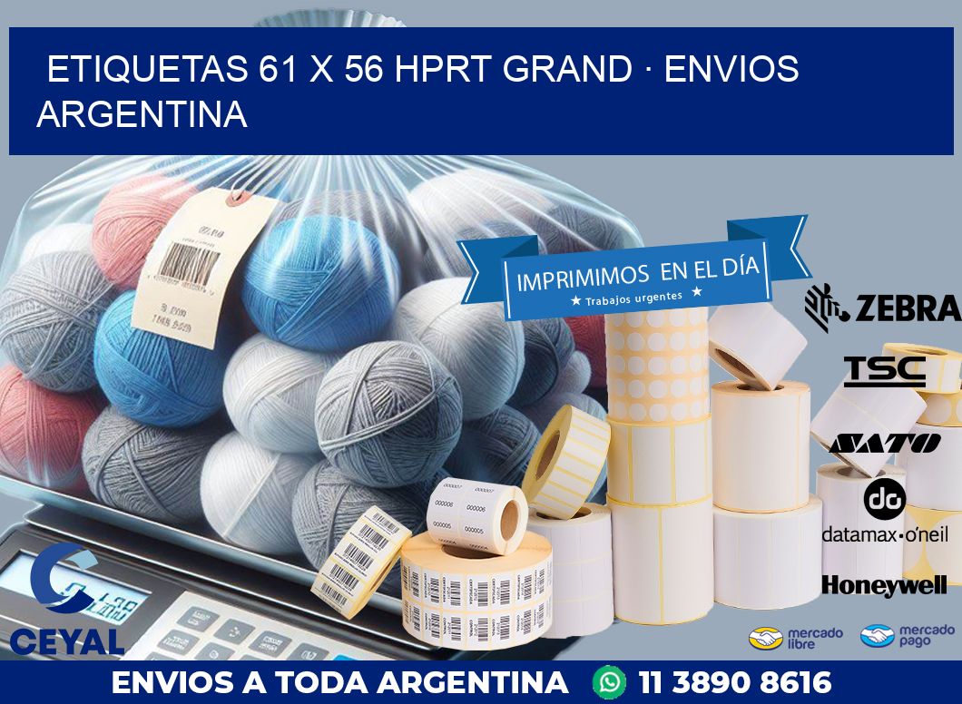 ETIQUETAS 61 x 56 HPRT GRAND · ENVIOS ARGENTINA