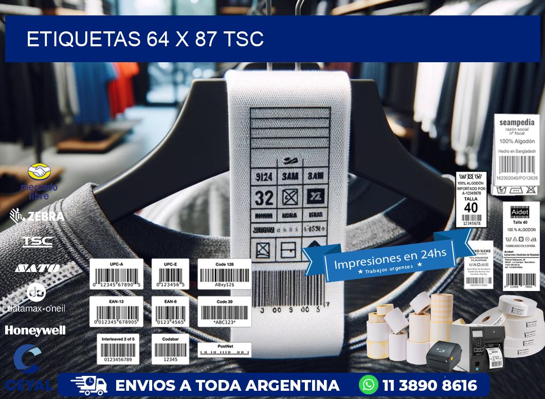 ETIQUETAS 64 x 87 TSC