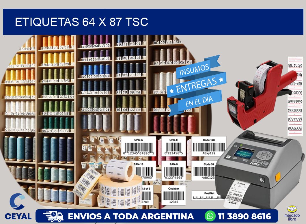 ETIQUETAS 64 x 87 TSC