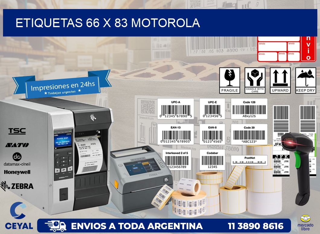 ETIQUETAS 66 x 83 MOTOROLA