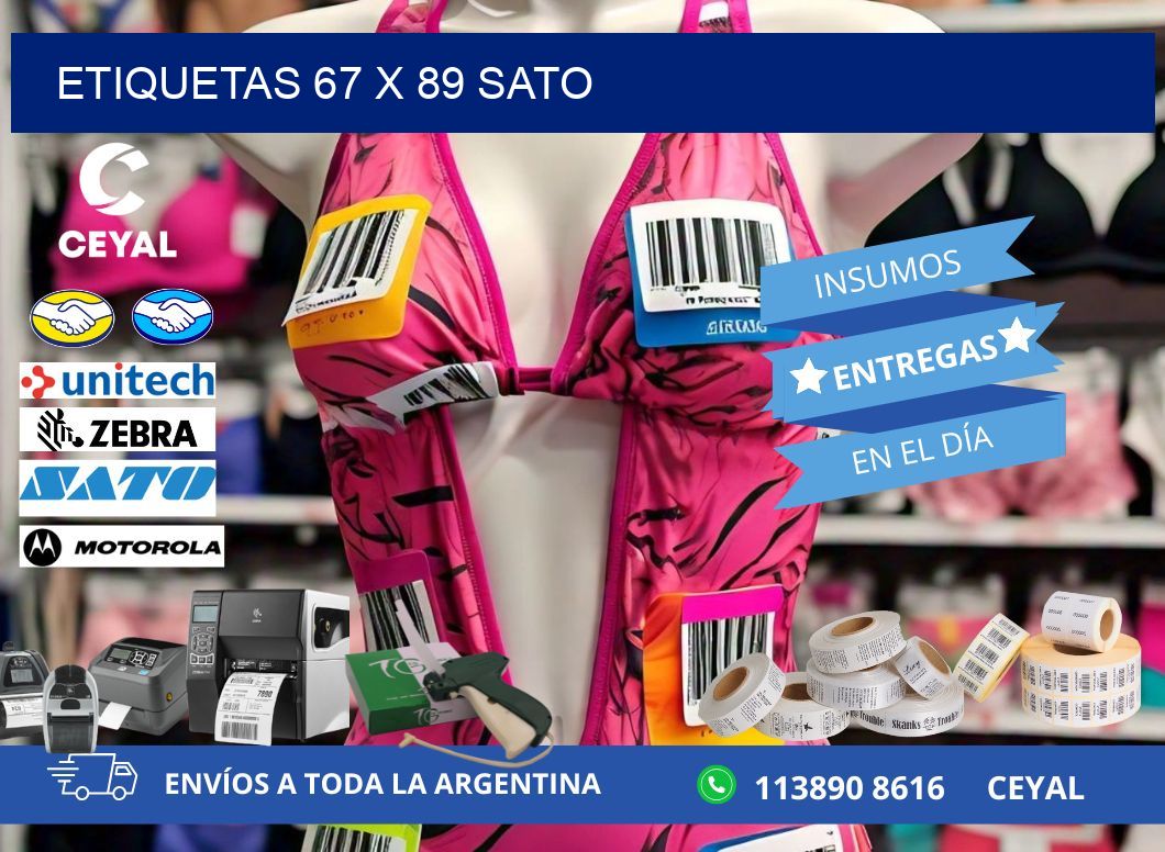 ETIQUETAS 67 x 89 SATO