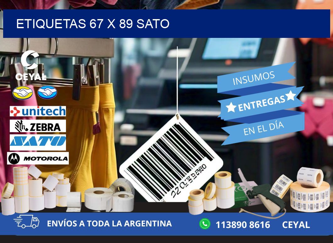 ETIQUETAS 67 x 89 SATO